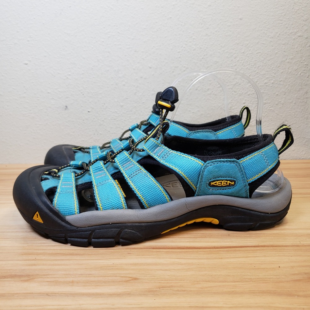 Keen Newport H2 Water Sandals Bright Turquoise Black Hiking Camping Gorpcore 11